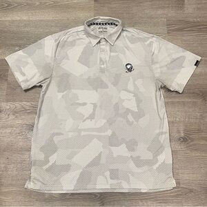 Tattoo Golf Rogue Cool-Stretch Polo Shirt White Camo Men's Large